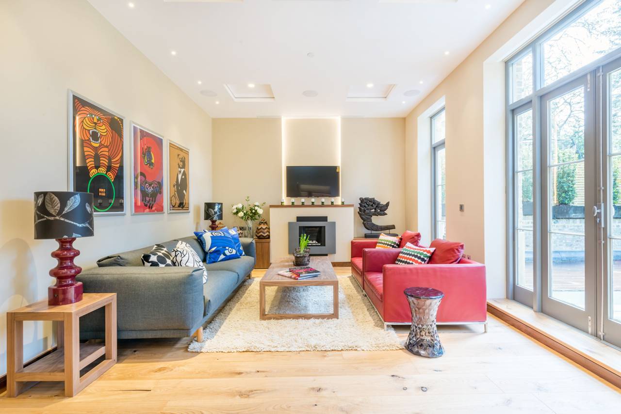 Rutland Gate – lounge and windows Rutland Gate – lounge and windows